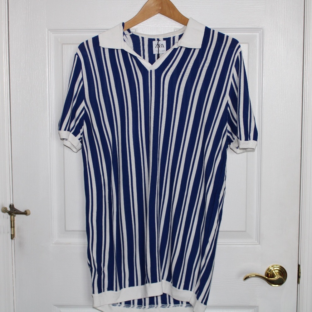 Zara Men's Striped Polo